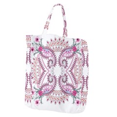 Pink Flower Cartoon Giant Grocery Tote
