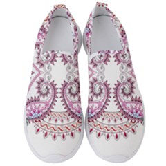 Pink Flower Cartoon Men s Slip On Sneakers