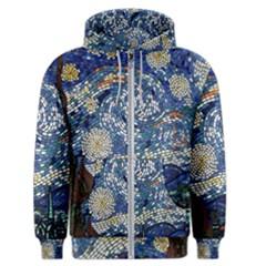 Mosaic Art Vincent Van Gogh s Starry Night Men s Zipper Hoodie