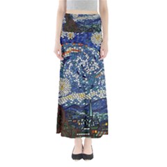 Mosaic Art Vincent Van Gogh s Starry Night Full Length Maxi Skirt