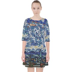 Mosaic Art Vincent Van Gogh s Starry Night Pocket Dress