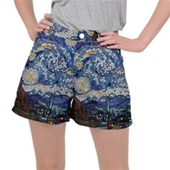 Mosaic Art Vincent Van Gogh s Starry Night Ripstop Shorts