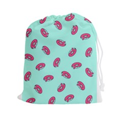 Donuts Pattern Food Colourful Drawstring Pouch (2xl)