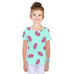 Donuts Pattern Food Colourful Kids  One Piece Tee