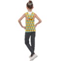 Cube Hexagon Pattern Yellow Blue Kids  Sleeveless Hoodie View2