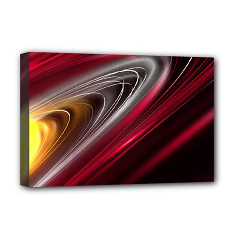 Circle Background Red Dark Bokeh Deluxe Canvas 18  x 12  (Stretched)