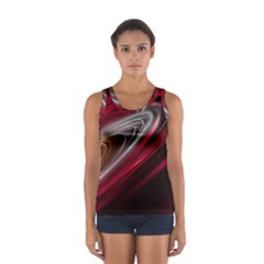 Circle Background Red Dark Bokeh Sport Tank Top  by Vaneshart