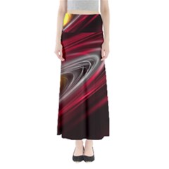 Circle Background Red Dark Bokeh Full Length Maxi Skirt