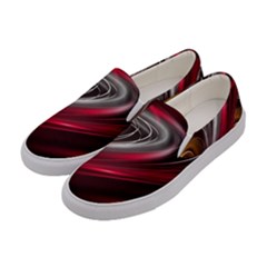 Circle Background Red Dark Bokeh Women s Canvas Slip Ons