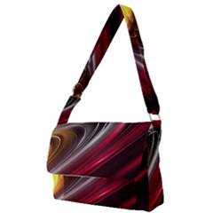 Circle Background Red Dark Bokeh Full Print Messenger Bag (S)