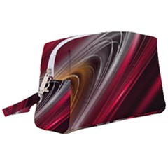 Circle Background Red Dark Bokeh Wristlet Pouch Bag (Large)