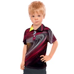 Circle Background Red Dark Bokeh Kids  Polo Tee