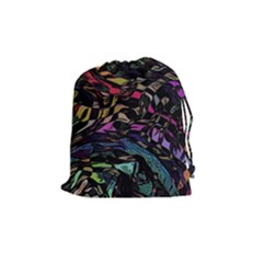 Background Drawing Colorful Pattern Drawstring Pouch (medium)