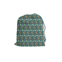 Nature Pattern Spring Green Drawstring Pouch (medium)