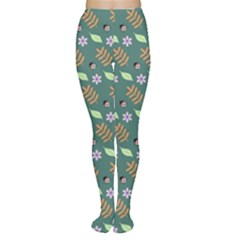 Nature Pattern Spring Green Tights by Vaneshart