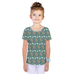 Nature Pattern Spring Green Kids  One Piece Tee