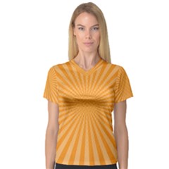 Background Graphic Modern Orange V-neck Sport Mesh Tee