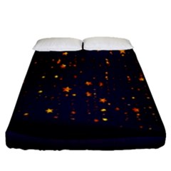 Christmas Background Star Fitted Sheet (queen Size)