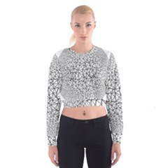 Triangle Poly Low Poly Background Cropped Sweatshirt