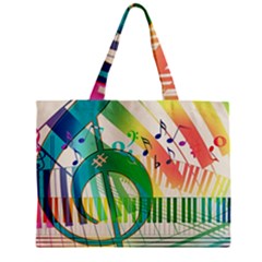 Music Piano Treble Clef Clef Zipper Mini Tote Bag