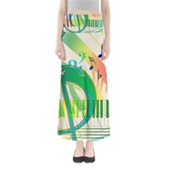 Music Piano Treble Clef Clef Full Length Maxi Skirt