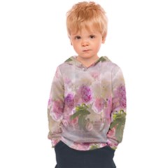 Nature Landscape Flowers Peonie Kids  Overhead Hoodie by Vaneshart