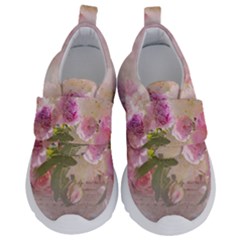 Nature Landscape Flowers Peonie Kids  Velcro No Lace Shoes by Vaneshart