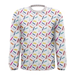 Sprinkles Flat Design Patter Food Men s Long Sleeve Tee