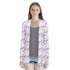 Sprinkles Flat Design Patter Food Drape Collar Cardigan