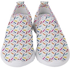 Sprinkles Flat Design Patter Food Kids  Slip On Sneakers by Vaneshart