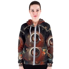 Pattern Background Swinging Design Women s Zipper Hoodie