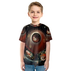 Pattern Background Swinging Design Kids  Sport Mesh Tee