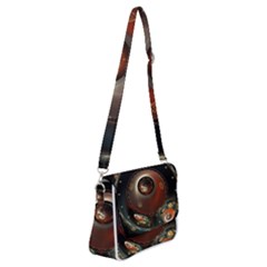 Pattern Background Swinging Design Shoulder Bag With Back Zipper by Vaneshart