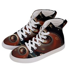 Pattern Background Swinging Design Women s Hi-top Skate Sneakers by Vaneshart