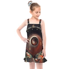 Pattern Background Swinging Design Kids  Overall Dress by Vaneshart