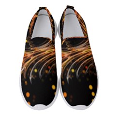 Abstract Background Particles Wave Women s Slip On Sneakers by Vaneshart