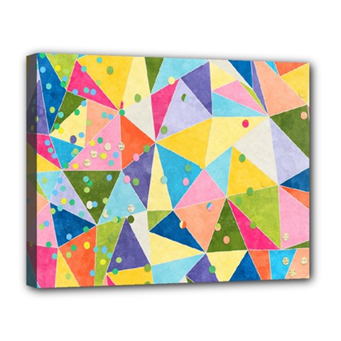 Abstract Background Colorful Canvas 14  X 11  (stretched) by Vaneshart