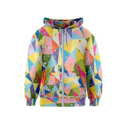 Abstract Background Colorful Kids  Zipper Hoodie by Vaneshart