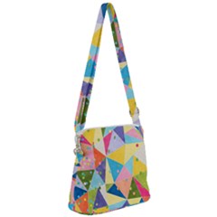 Abstract Background Colorful Zipper Messenger Bag by Vaneshart