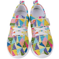 Abstract Background Colorful Women s Velcro Strap Shoes