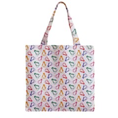 Linux Kernel Penguin Pattern Logo Zipper Grocery Tote Bag by Vaneshart