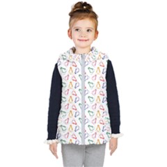 Linux Kernel Penguin Pattern Logo Kids  Hooded Puffer Vest by Vaneshart