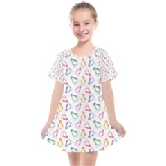 Linux Kernel Penguin Pattern Logo Kids  Smock Dress by Vaneshart