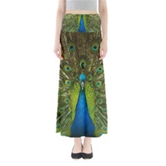 Peacock Feathers Bird Nature Full Length Maxi Skirt