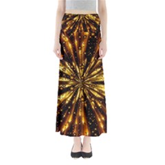 Christmas Star Wallpaper Explosion Full Length Maxi Skirt