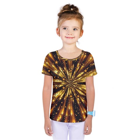 Christmas Star Wallpaper Explosion Kids  One Piece Tee by Vaneshart