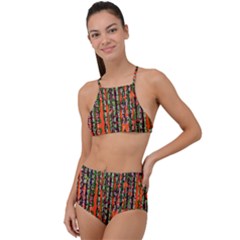 Matrix Technology Data Digital High Waist Tankini Set by Vaneshart