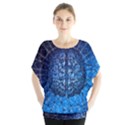 Brain Web Network Spiral Think Batwing Chiffon Blouse View1