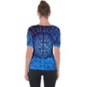 Brain Web Network Spiral Think Shoulder Cut Out Short Sleeve Top View2