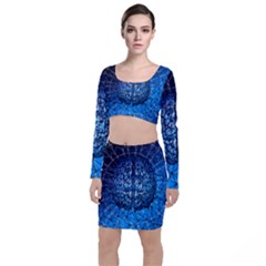 Brain Web Network Spiral Think Top And Skirt Sets